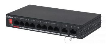 Dahua PFS3010-8ET-96-V2 1x 10/100(Hi-PoE/PoE+/PoE)+7x 10/100(PoE+/PoE)+2x gigabit uplink, 96W PoE switch Iroda &eacute;s sz&aacute;m&iacute;t&aacute;stechnika - H&aacute;l&oacute;zat - Switch - 387166