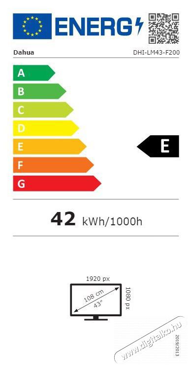 Dahua LM43-F200 42,5 VGA,HDMI,USB fekete 24/7 multim&eacute;dia monitor Iroda &eacute;s sz&aacute;m&iacute;t&aacute;stechnika - Monitor - Monitor - 415458