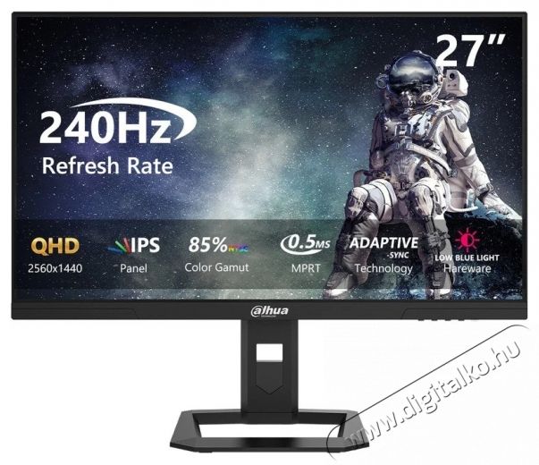 Dahua LM27-E341A Gaming monitor, 27 , 240 Hz, 2560x1440, IPS, 16:9, 300 cd/m&sup2;, 1000:1, OD 0,5 ms, Iroda &eacute;s sz&aacute;m&iacute;t&aacute;stechnika - Monitor - Monitor - 533238
