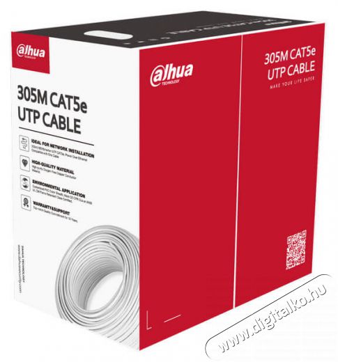 Dahua PFM920I-5EUN-C 305m r&eacute;z PVC &aacute;rny&eacute;kolatlan fali k&aacute;bel Fot&oacute;-Vide&oacute; kieg&eacute;sz&iacute;tők - K&aacute;bel - Egy&eacute;b k&aacute;bel - 369034