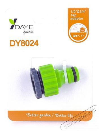 DAYE DY8024 1/2"&3/4" csapcsatlakoz&oacute; H&aacute;ztart&aacute;s / Otthon / K&uuml;lt&eacute;r - K&uuml;lt&eacute;r / kerti term&eacute;k / grill - &Ouml;nt&ouml;ző / locsol&oacute; - 389920