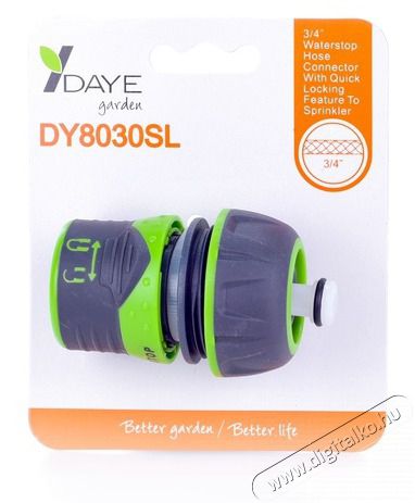 DAYE DY8030SL 3/4" v&iacute;zmeg&aacute;ll&iacute;t&oacute; rendszerrel gyors t&ouml;mlőcsatlakoz&oacute; H&aacute;ztart&aacute;s / Otthon / K&uuml;lt&eacute;r - K&uuml;lt&eacute;r / kerti term&eacute;k / grill - &Ouml;nt&ouml;ző / locsol&oacute; - 389906