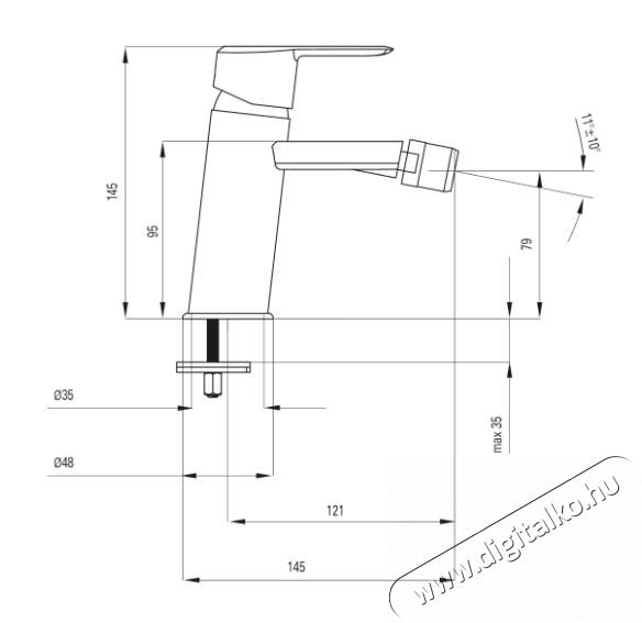 Deante BQA 031M Bid&eacute; csaptelep H&aacute;ztart&aacute;s / Otthon / K&uuml;lt&eacute;r - F&uuml;rdőszoba / wc - Kieg&eacute;sz&iacute;tő - 372297
