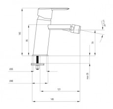 Deante BQA 031M Bid&eacute; csaptelep H&aacute;ztart&aacute;s / Otthon / K&uuml;lt&eacute;r - F&uuml;rdőszoba / wc - Kieg&eacute;sz&iacute;tő - 372297