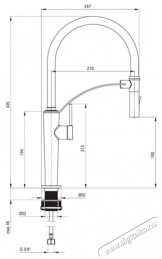 Deante BRC_F72M Konyhai csaptelep, rugalmas kifoly&oacute;val Konyhai term&eacute;kek - Mosogat&oacute; - Mosogat&oacute; csaptelep - 506140