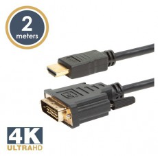 Delight 2m 4K DVI-D - HDMI kábel Tv kiegészítők - Kábel / csatlakozó - DVI-Hdmi kábel - 398514