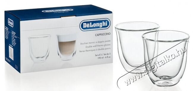 Delonghi DBWALLCAPP 2db Cappuccino &uuml;vegpoh&aacute;r (190 ml) Konyhai term&eacute;kek - K&aacute;v&eacute;főző / k&aacute;v&eacute;&ouml;rlő / kieg&eacute;sz&iacute;tő - K&aacute;v&eacute;s poh&aacute;r / cs&eacute;sze - 303020