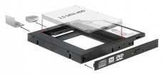 Delock 61993 Slim sata 5.25" SSD Be&eacute;p&iacute;tő keret Iroda &eacute;s sz&aacute;m&iacute;t&aacute;stechnika - Sz&aacute;m&iacute;t&oacute;g&eacute;p tartoz&eacute;k - SATA k&aacute;bel - 383451