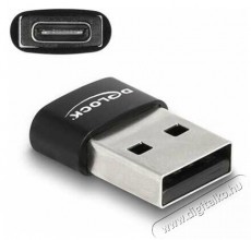 Delock 60002 USB-A 2.0 apa - USB-C anya fekete adapter Iroda &eacute;s sz&aacute;m&iacute;t&aacute;stechnika - Sz&aacute;m&iacute;t&oacute;g&eacute;p tartoz&eacute;k - USB k&aacute;bel - 387918
