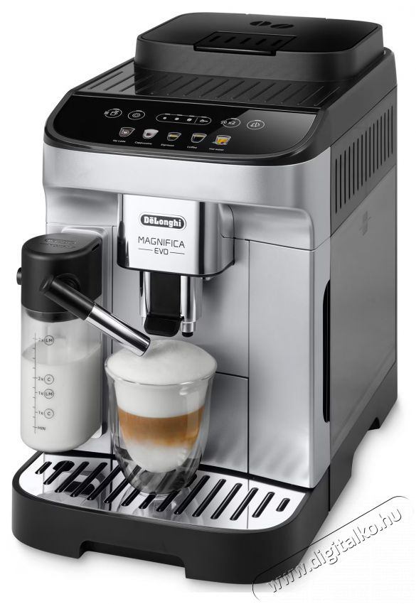 Delonghi Magnifica Evo ECAM 290.61.SB Automata eszpressz&oacute; k&aacute;v&eacute;főző, 1450W, 1.8l, 15bar, Tejtart&aacute;ly, LatteCrema rendszer, 13 fokozat&uacute; dar&aacute;l&oacute;, Fekete/Ez&uuml;st Konyhai term&eacute;kek - K&aacute;v&eacute;főző / k&aacute;v&eacute;&ouml;rlő / kieg&eacute;sz&iacute;tő - Automata k&aacute;v&eacute;főző - 495708