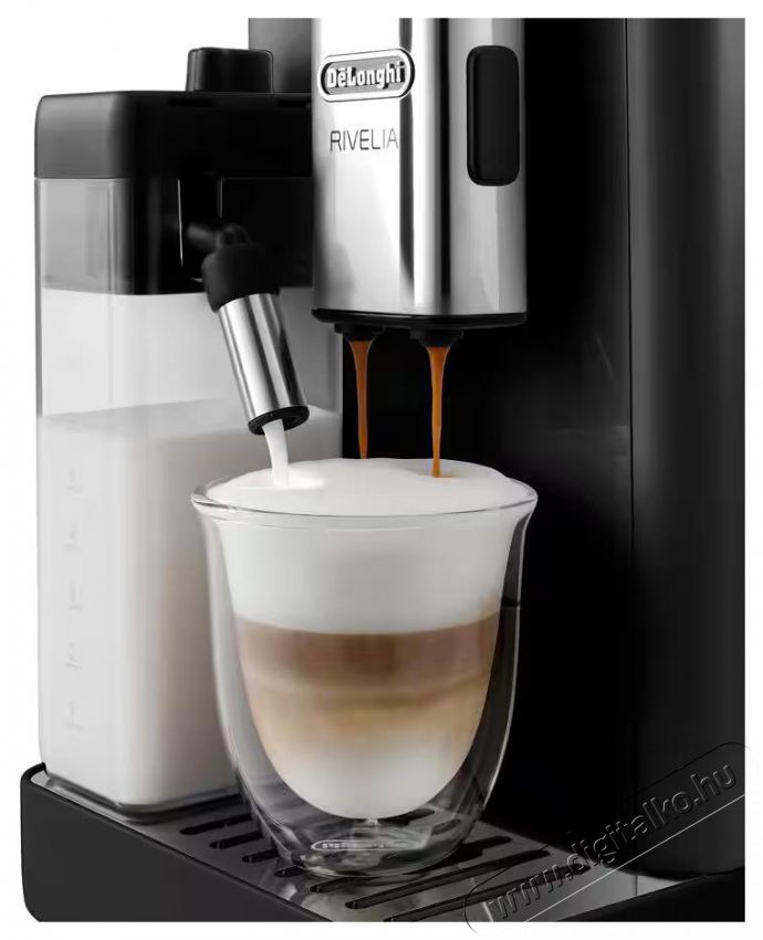 Delonghi EXAM440.55.B Rivelia Onyx Black Automata k&aacute;v&eacute;főző Konyhai term&eacute;kek - K&aacute;v&eacute;főző / k&aacute;v&eacute;&ouml;rlő / kieg&eacute;sz&iacute;tő - Automata k&aacute;v&eacute;főző - 500917