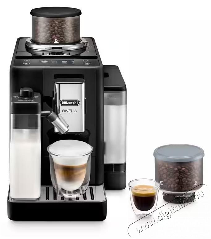 Delonghi EXAM440.55.B Rivelia Onyx Black Automata k&aacute;v&eacute;főző Konyhai term&eacute;kek - K&aacute;v&eacute;főző / k&aacute;v&eacute;&ouml;rlő / kieg&eacute;sz&iacute;tő - Automata k&aacute;v&eacute;főző - 500917