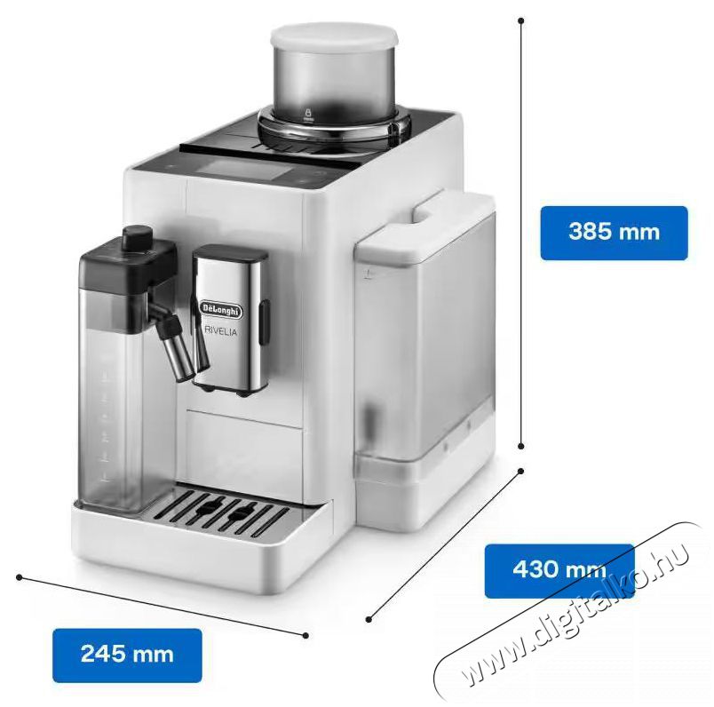 Delonghi EXAM440.55.W Rivelia Arctic White Automata k&aacute;v&eacute;főző Konyhai term&eacute;kek - K&aacute;v&eacute;főző / k&aacute;v&eacute;&ouml;rlő / kieg&eacute;sz&iacute;tő - Automata k&aacute;v&eacute;főző - 500918