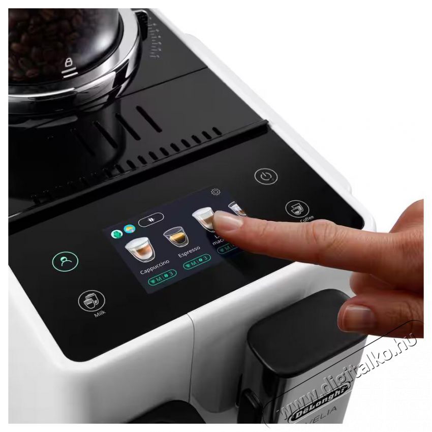 Delonghi EXAM440.55.W Rivelia Arctic White Automata k&aacute;v&eacute;főző Konyhai term&eacute;kek - K&aacute;v&eacute;főző / k&aacute;v&eacute;&ouml;rlő / kieg&eacute;sz&iacute;tő - Automata k&aacute;v&eacute;főző - 500918