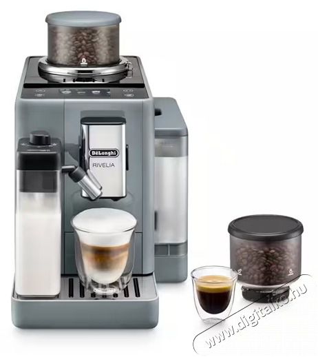Delonghi Rivelia EXAM440.55.G LatteCrema grafitsz&uuml;rke automata tejtart&aacute;lyos k&aacute;v&eacute;főző Konyhai term&eacute;kek - K&aacute;v&eacute;főző / k&aacute;v&eacute;&ouml;rlő / kieg&eacute;sz&iacute;tő - Automata k&aacute;v&eacute;főző - 501507