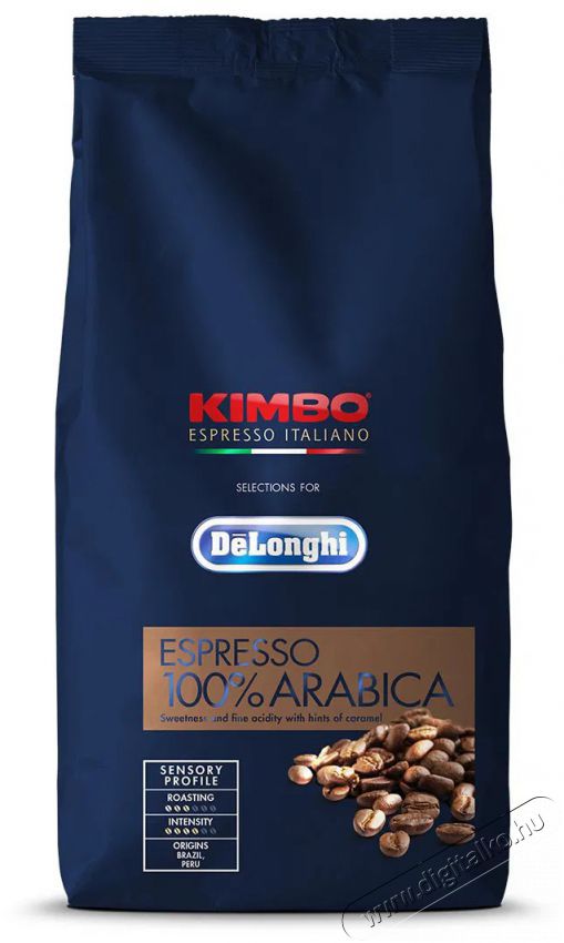 Delonghi Kimbo Espresso 100% Arabica k&aacute;v&eacute; (1 kg) Konyhai term&eacute;kek - K&aacute;v&eacute;főző / k&aacute;v&eacute;&ouml;rlő / kieg&eacute;sz&iacute;tő - K&aacute;v&eacute; kapszula / pod / szemes / őr&ouml;lt k&aacute;v&eacute; - 290163