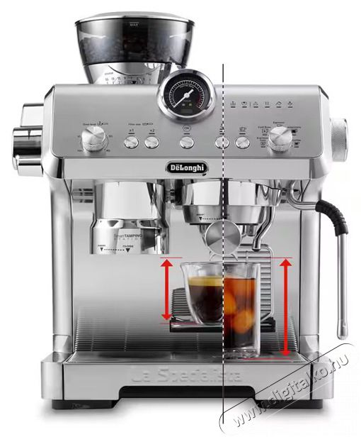 Delonghi La Specialista PrestigEC9555.M met&aacute;l be&eacute;p&iacute;tett őrlős karos k&aacute;v&eacute;főző Konyhai term&eacute;kek - K&aacute;v&eacute;főző / k&aacute;v&eacute;&ouml;rlő / kieg&eacute;sz&iacute;tő - K&aacute;v&eacute;dar&aacute;l&oacute; / őrlő - 502014