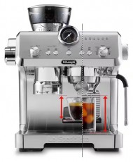 Delonghi La Specialista PrestigEC9555.M met&aacute;l be&eacute;p&iacute;tett őrlős karos k&aacute;v&eacute;főző Konyhai term&eacute;kek - K&aacute;v&eacute;főző / k&aacute;v&eacute;&ouml;rlő / kieg&eacute;sz&iacute;tő - K&aacute;v&eacute;dar&aacute;l&oacute; / őrlő - 502014