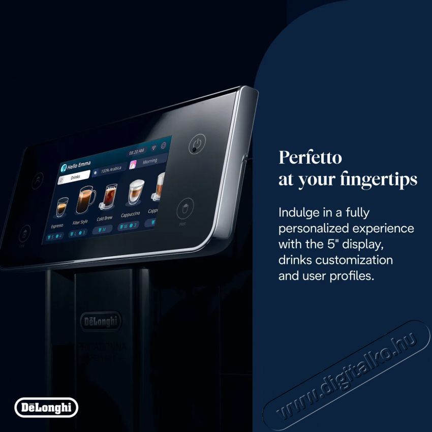 Delonghi Primadonna Aromatic ECAM630.75. TM Konyhai term&eacute;kek - K&aacute;v&eacute;főző / k&aacute;v&eacute;&ouml;rlő / kieg&eacute;sz&iacute;tő - Automata k&aacute;v&eacute;főző - 512659