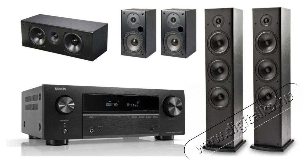 Denon AVR-X580BT Black + 2x Polk Audio T50 + Polk T30C + Polk T15 Audio-Video / Hifi / Multim&eacute;dia - Hifi - Sztere&oacute; - Sztere&oacute; erős&iacute;tő - 524625