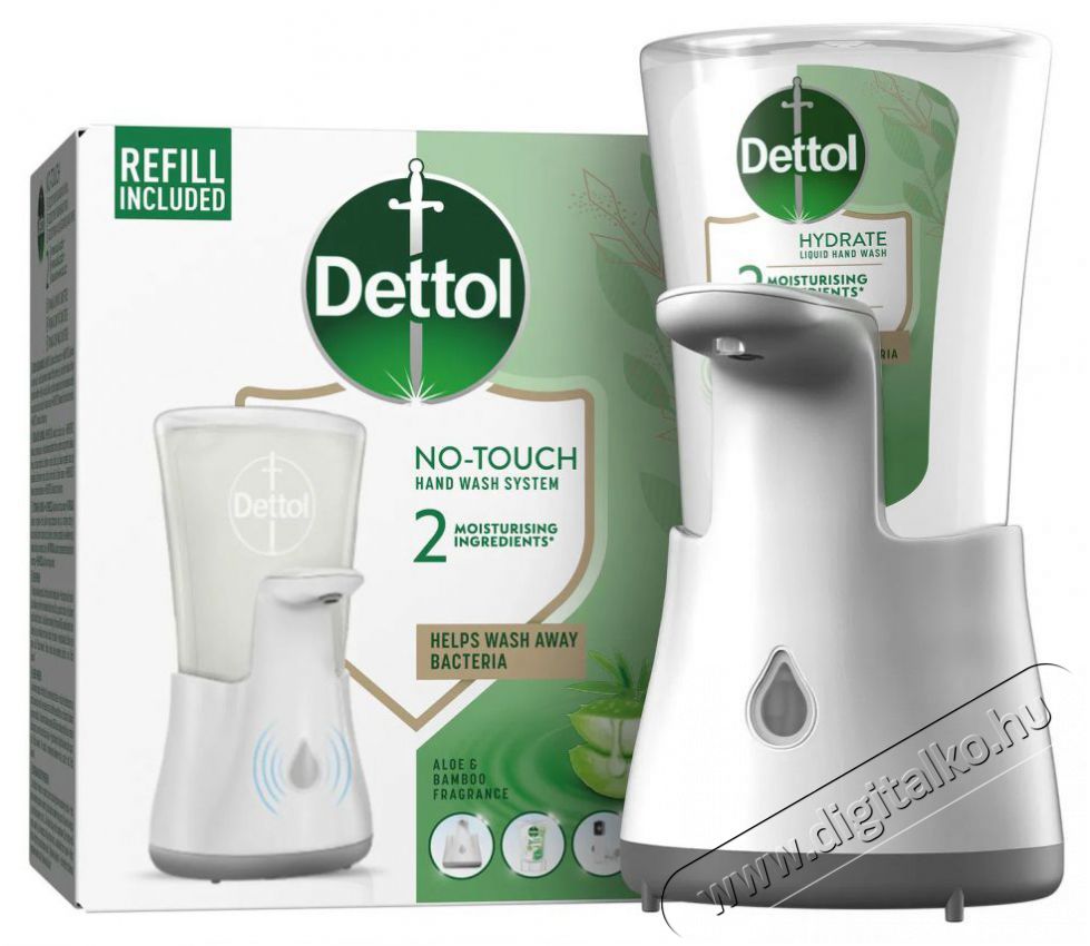 Dettol &Eacute;rint&eacute;s n&eacute;lk&uuml;li szappanadagol&oacute; Aloe Vera 250 ml H&aacute;ztart&aacute;s / Otthon / K&uuml;lt&eacute;r - F&uuml;rdőszoba / wc - Szappan adagol&oacute; - 523434