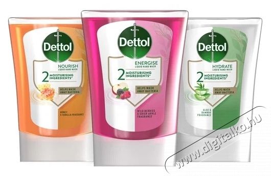 Dettol ut&aacute;nt&ouml;ltőkever&eacute;k &eacute;rint&eacute;smentes adagol&oacute;hoz, 3x250 ml H&aacute;ztart&aacute;s / Otthon / K&uuml;lt&eacute;r - F&uuml;rdőszoba / wc - Foly&eacute;kony szappan - 537765