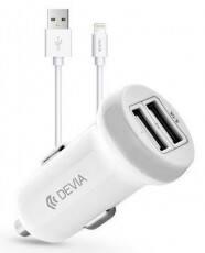 Devia ST326905 Devia Smart dual port Lightning car charger 3,1A - aut&oacute;s t&ouml;ltő 2xUSB + Lightning k&aacute;bel Mobil / Kommunik&aacute;ci&oacute; / Smart - Mobiltelefon kieg&eacute;sz&iacute;tő / tok - H&aacute;l&oacute;zati-, aut&oacute;s t&ouml;ltő - 369220