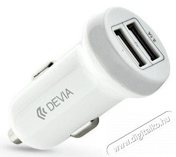 Devia ST330810 Devia Smart dual port USB 3.1a/2xUSB kimenettel aut&oacute;s t&ouml;ltő - feh&eacute;r Mobil / Kommunik&aacute;ci&oacute; / Smart - Mobiltelefon kieg&eacute;sz&iacute;tő / tok - H&aacute;l&oacute;zati-, aut&oacute;s t&ouml;ltő - 369233