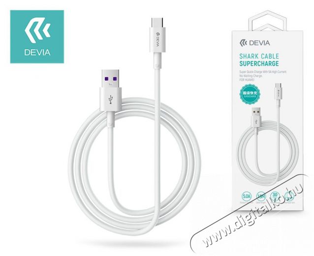 Devia ST344602 1,5m USB Type-C feh&eacute;r t&ouml;ltő &eacute;s adatk&aacute;bel Iroda &eacute;s sz&aacute;m&iacute;t&aacute;stechnika - Egy&eacute;b sz&aacute;m&iacute;t&aacute;stechnikai term&eacute;k - 443744