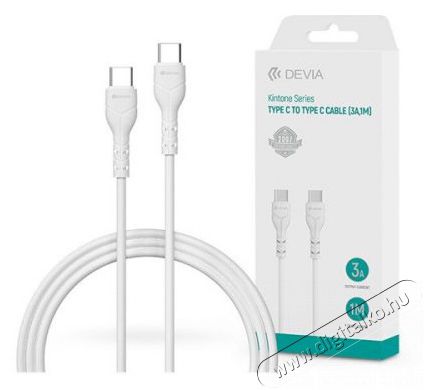 Devia ST379543 1m Type-C feh&eacute;r adat- &eacute;s t&ouml;ltők&aacute;bel Mobil / Kommunik&aacute;ci&oacute; / Smart - Mobiltelefon kieg&eacute;sz&iacute;tő / tok - K&aacute;bel / &aacute;talak&iacute;t&oacute; - 478435