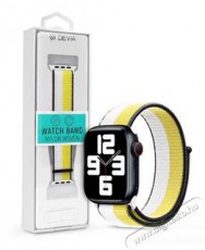 Devia ST364655 Apple Watch 38/40/41mm fehér/sárga szövet sport szíj Mobil / Kommunikáció / Smart - Okos eszköz - Egyéb okos eszköz - 478133