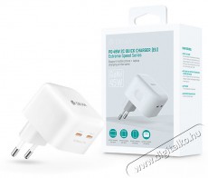 Devia ST366109 GaN 45W 2xType-C hálózati töltő adapter Akkuk és töltők - Li-ion akkumulátor és töltő (gyári) - Töltő / hálózati adapter - 478408