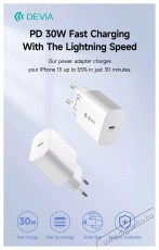 Devia ST399794 Smart GaN 30W Type-C H&aacute;l&oacute;zati t&ouml;ltő adapter Akkuk &eacute;s t&ouml;ltők - Li-ion akkumul&aacute;tor &eacute;s t&ouml;ltő (gy&aacute;ri) - T&ouml;ltő / h&aacute;l&oacute;zati adapter - 514799