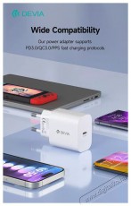 Devia ST399794 Smart GaN 30W Type-C H&aacute;l&oacute;zati t&ouml;ltő adapter Akkuk &eacute;s t&ouml;ltők - Li-ion akkumul&aacute;tor &eacute;s t&ouml;ltő (gy&aacute;ri) - T&ouml;ltő / h&aacute;l&oacute;zati adapter - 514799