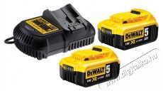 DeWalt DCB115P2-QW XR 18V 5.0Ah Akku pakk Akkuk &eacute;s t&ouml;ltők - Li-ion akkumul&aacute;tor &eacute;s t&ouml;ltő (gy&aacute;ri) - Szettben - 383440