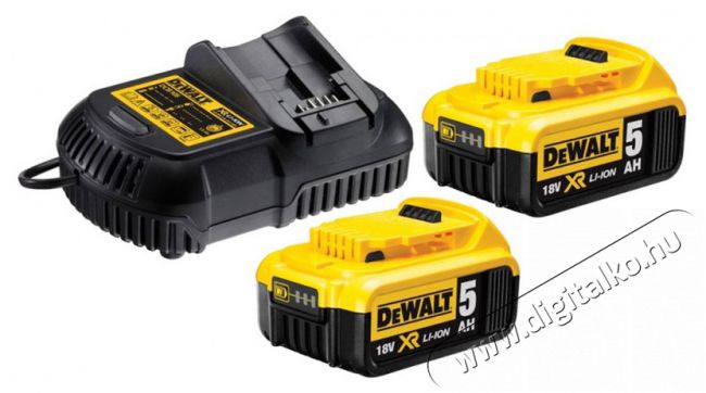 DeWalt DCB115P2-QW XR 18V 5.0Ah Akku pakk Akkuk &eacute;s t&ouml;ltők - Li-ion akkumul&aacute;tor &eacute;s t&ouml;ltő (gy&aacute;ri) - Szettben - 383440