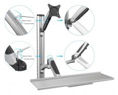 DIGITUS flexibilis fali monitor (VESA 100x100) + billentyűzet tart&oacute; konzol Tv kieg&eacute;sz&iacute;tők - Fali tart&oacute; / konzol - Fali k&eacute;sz&uuml;l&eacute;k tart&oacute; - 391882