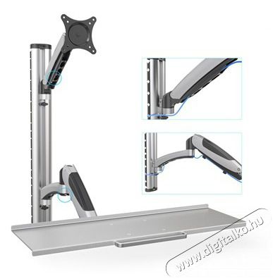 DIGITUS flexibilis fali monitor (VESA 100x100) + billentyűzet tart&oacute; konzol Tv kieg&eacute;sz&iacute;tők - Fali tart&oacute; / konzol - Fali k&eacute;sz&uuml;l&eacute;k tart&oacute; - 391882