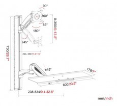 DIGITUS flexibilis fali monitor (VESA 100x100) + billentyűzet tart&oacute; konzol Tv kieg&eacute;sz&iacute;tők - Fali tart&oacute; / konzol - Fali k&eacute;sz&uuml;l&eacute;k tart&oacute; - 391882