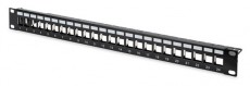 DIGITUS 24port 19" 1U fekete modul&aacute;ris &uuml;res Patch Panel Iroda &eacute;s sz&aacute;m&iacute;t&aacute;stechnika - H&aacute;l&oacute;zat - H&aacute;l&oacute;zati kieg&eacute;sz&iacute;tő - 393063