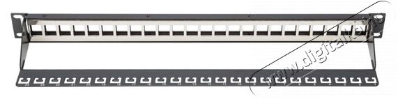DIGITUS 24port 19" 1U fekete modul&aacute;ris &uuml;res Patch Panel Iroda &eacute;s sz&aacute;m&iacute;t&aacute;stechnika - H&aacute;l&oacute;zat - H&aacute;l&oacute;zati kieg&eacute;sz&iacute;tő - 393063