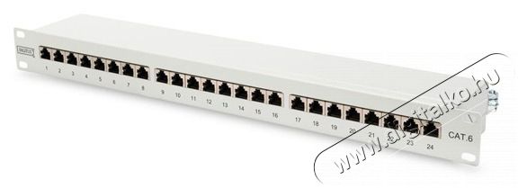 DIGITUS CAT6 24port 19 1U Kompakt sz&uuml;rke &aacute;rny&eacute;kolt Patch Panel Iroda &eacute;s sz&aacute;m&iacute;t&aacute;stechnika - H&aacute;l&oacute;zat - H&aacute;l&oacute;zati kieg&eacute;sz&iacute;tő - 393096