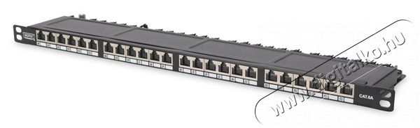 DIGITUS CAT6 HD 24port 19" 0,5U kompakt fekete &aacute;rny&eacute;kolt Patch Panel Iroda &eacute;s sz&aacute;m&iacute;t&aacute;stechnika - H&aacute;l&oacute;zat - H&aacute;l&oacute;zati kieg&eacute;sz&iacute;tő - 393082