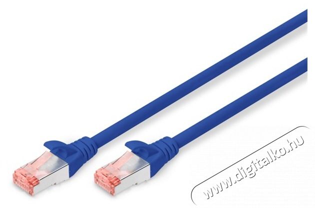 DIGITUS CAT6 S-FTP LSZH 10m K&eacute;k patch k&aacute;bel Iroda &eacute;s sz&aacute;m&iacute;t&aacute;stechnika - H&aacute;l&oacute;zat - H&aacute;l&oacute;zati kieg&eacute;sz&iacute;tő - 393353
