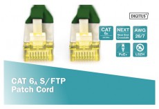 DIGITUS CAT6A S-FTP LSZH 1m z&ouml;ld patch k&aacute;bel Iroda &eacute;s sz&aacute;m&iacute;t&aacute;stechnika - H&aacute;l&oacute;zat - H&aacute;l&oacute;zati kieg&eacute;sz&iacute;tő - 393333