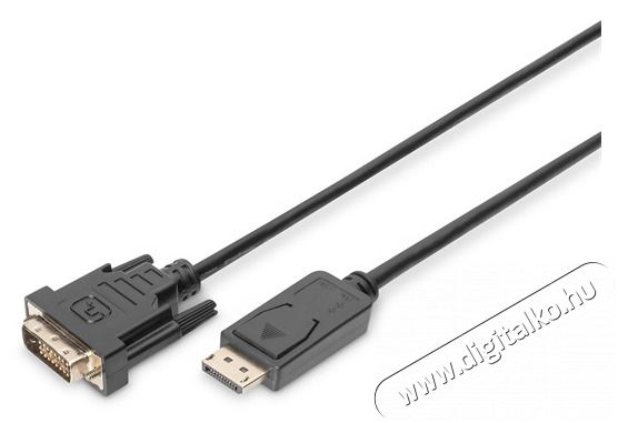 DIGITUS Display port apa -> DVI-D apa 2m k&aacute;bel Tv kieg&eacute;sz&iacute;tők - K&aacute;bel / csatlakoz&oacute; - Csatlakoz&oacute; / eloszt&oacute; / &aacute;talak&iacute;t&oacute; - 393646