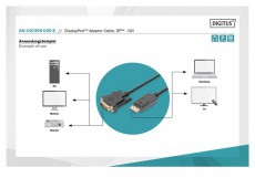 DIGITUS Display port apa -> DVI-D apa 2m k&aacute;bel Tv kieg&eacute;sz&iacute;tők - K&aacute;bel / csatlakoz&oacute; - Csatlakoz&oacute; / eloszt&oacute; / &aacute;talak&iacute;t&oacute; - 393646
