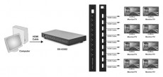 DIGITUS DS-43302 8 portos professzion&aacute;lis HDMI jel oszt&oacute; Tv kieg&eacute;sz&iacute;tők - K&aacute;bel / csatlakoz&oacute; - Csatlakoz&oacute; / eloszt&oacute; / &aacute;talak&iacute;t&oacute; - 393684