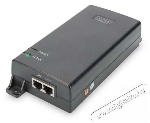 DIGITUS Gigabit Ethernet PoE+ 802.3af/at 60W t&aacute;pfelad&oacute; Iroda &eacute;s sz&aacute;m&iacute;t&aacute;stechnika - H&aacute;l&oacute;zat - H&aacute;l&oacute;zati kieg&eacute;sz&iacute;tő - 393078