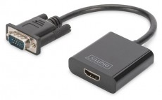 DIGITUS VGA apa -> HDMI anya adapter audio k&aacute;bellel Tv kieg&eacute;sz&iacute;tők - K&aacute;bel / csatlakoz&oacute; - Csatlakoz&oacute; / eloszt&oacute; / &aacute;talak&iacute;t&oacute; - 393653
